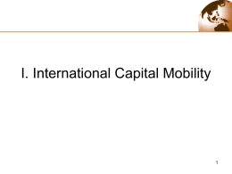International Capital Flows I