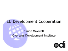 EU development cooperation - Overseas Development Institute