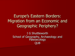 Europe`s Eastern Borders, Migration from an Economic and