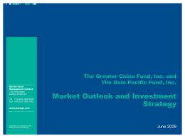 Market Outlook and Investment Strategy