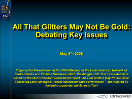 That Glitters May Not Be Gold: Debating Key Issues
