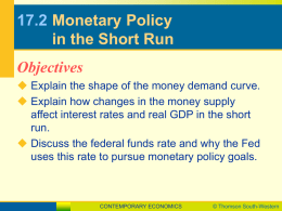 17.2 Monetary Policy in the Short Run
