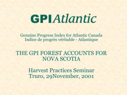 The Nova Scotia GPI Forest Accounts
