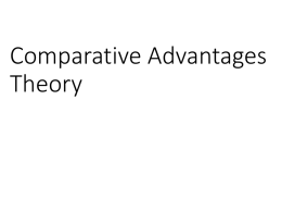 Comparative Advantages Theory
