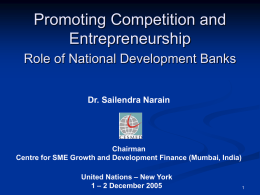 Promoting Competition and Entrepreneurship