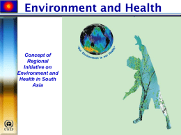 Concept Paper on Environment and Health (RSC 3/4/1