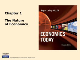 The Nature of Economics - Faculty Personal Web Page