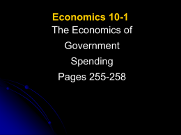 The Economics of Government Spending