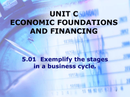 UNIT C ECONOMIC FOUNDATIONS AND FINANCING 5.01