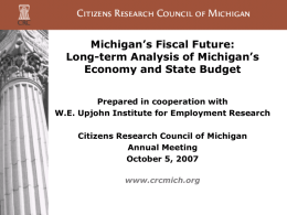 budget10-5-07 - Citizens Research Council of Michigan