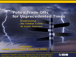 Policy Trade-offs for Unprecedented Times - I Parte - Inter