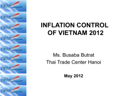CPI & TRADE SITUATION OF VIETNAM 2012