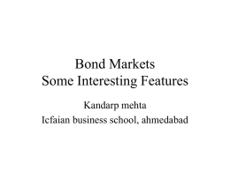 Indian Bond Market some interesting features
