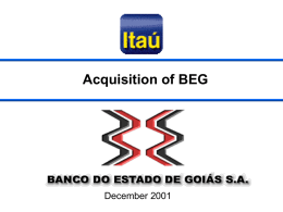 Acquisition of BEG