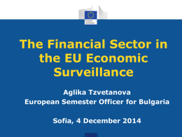 The Financial Sector in the European Semester