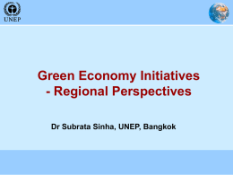 Green Economy Initiatives - Regional