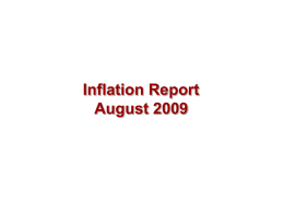 Bank of England Inflation Report August 2009