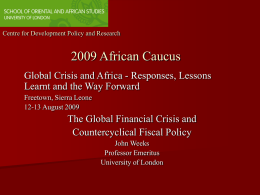 Keynote address to African Finance Ministers