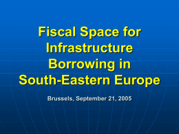 Fiscal Space for Infrastructure Borrowing in South