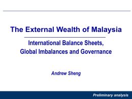 The External Wealth of Malaysia