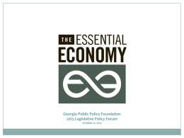 EssentialEconomy - Georgia Public Policy Foundation