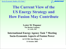 Power Point - Fusion Energy Research Program