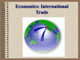 Economics: International Trade