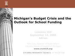 budget9-14-06 - Citizens Research Council of Michigan