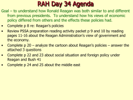 RAH Day 34 `09 Agenda reaganomics and foreign policy