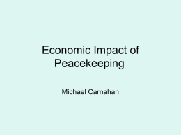 Economic Impact of Peacekeeping - Crawford School of Public Policy