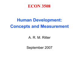Concepts and Measures of Human Development