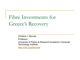 Fibre Investments for Greece`s Recovery
