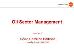 Oil Sector Management