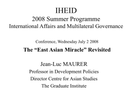 IHEID 2008 SP-IAMG - Graduate Institute of International and
