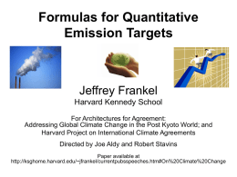 Formulas for Quantitative Emission Targets