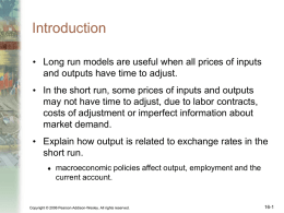 Output and Exchange Rate in the Short Run
