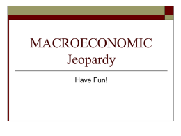 Economic Jeopardy - Redwood High School