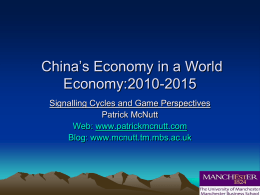 ShenzheniSignals2010McNutt - EconIssues – Patrick A McNutt