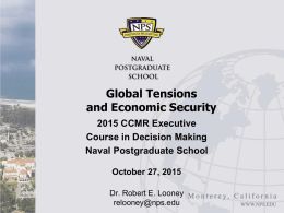 Global Tensions and Economic Security -