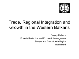 Trade, Regional Integration and Growth in the Western