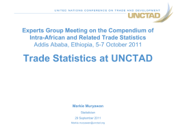 Trade Statistics at UNCTAD - African Centre for Statistics