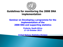 2008 SNA Implementation - United Nations Statistics Division