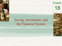 Saving and Investment