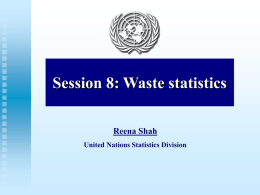Waste statistics - United Nations Economic and Social Commission
