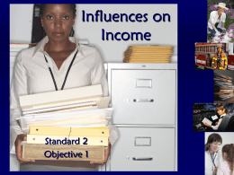 Influences on Income PPT - Finance in the Classroom
