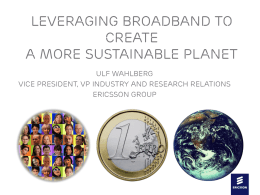 Leveraging Broadband to create a more sustainable planet