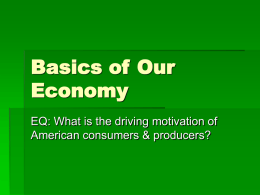 Basics of Our Economy