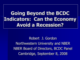 Going Beyond the BCDC Indicators