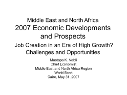 Middle East and north Africa 2007 Economic