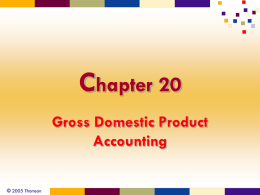 Gross Domestic Product Accounting